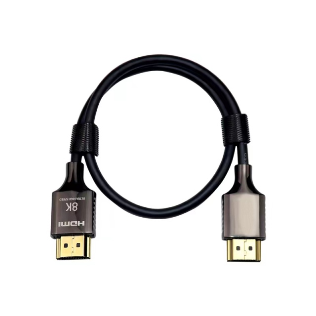 Ultra Slim Certified HDMI 2.1 Cable with Zinc Alloy Connector - Lightweight, Durable, and High-Performance for 8K@60Hz, 4K@120Hz, 48Gbps Bandwidth