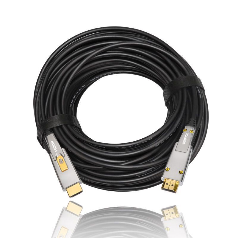 Premium Fiber Optic HDMI 2.1 Cable (AOC) .10m-100m Long-Distance Performance,Detachable Connector (D to D ) for pipe installation ,  8K@60Hz, 4K@120Hz
