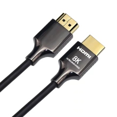 Ultra Slim Certified HDMI 2.1 Cable with Zinc Alloy Connector - Lightweight, Durable, and High-Performance for 8K@60Hz, 4K@120Hz, 48Gbps Bandwidth