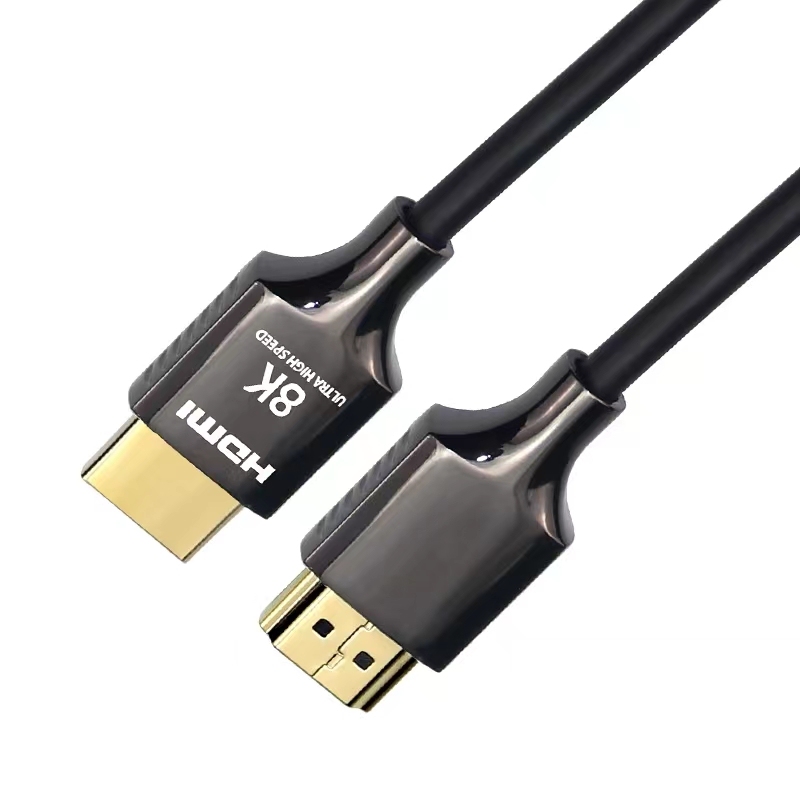 Ultra Slim Certified HDMI 2.1 Cable with Zinc Alloy Connector - Lightweight, Durable, and High-Performance for 8K@60Hz, 4K@120Hz, 48Gbps Bandwidth