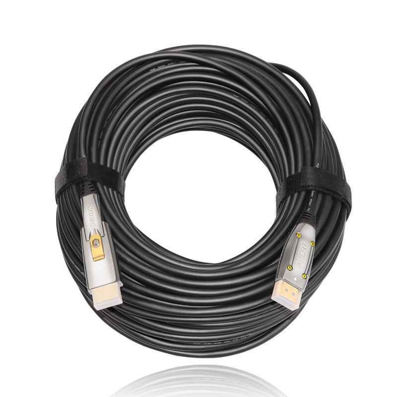Premium Fiber Optic HDMI 2.0 Cable (AOC) .with Detachable Connector (A to D ) for pipe installation ,10m-100m Long-Distance Performance,  4K@60Hz