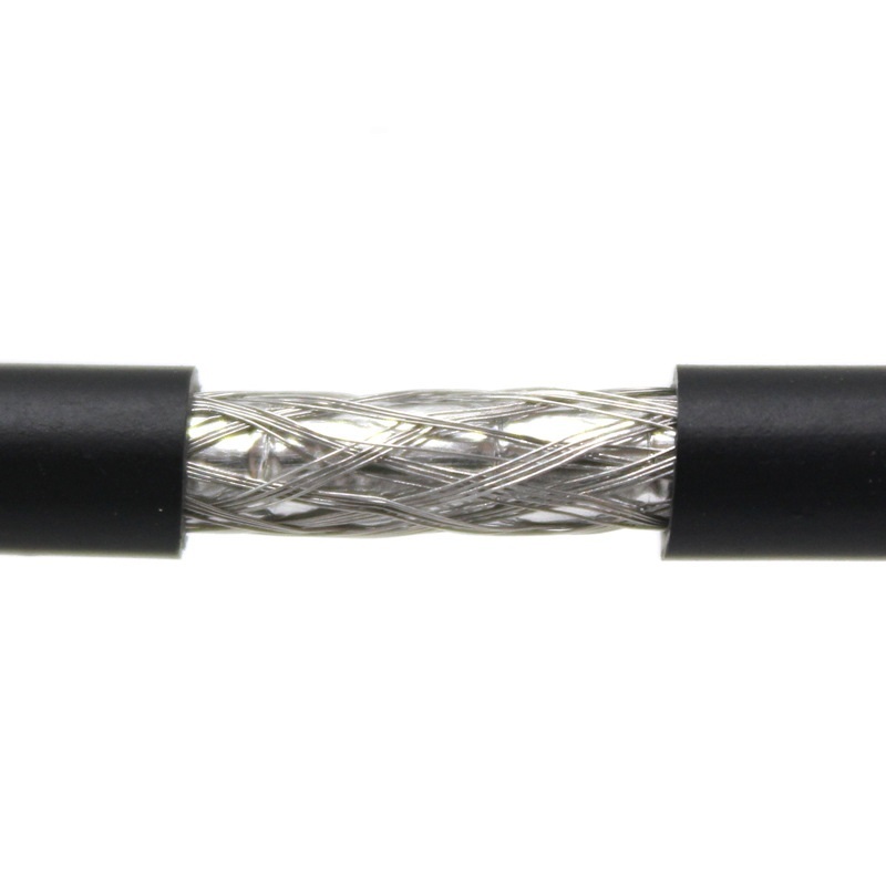 RG59 20AWG Coaxial Cable, Double Shielded, 75 OHM, Black, Spool - High-Performance Cable for CCTV, Satellite, and Broadband Applications