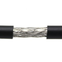 RG59 20AWG Coaxial Cable, Double Shielded, 75 OHM, Black, Spool - High-Performance Cable for CCTV, Satellite, and Broadband Applications
