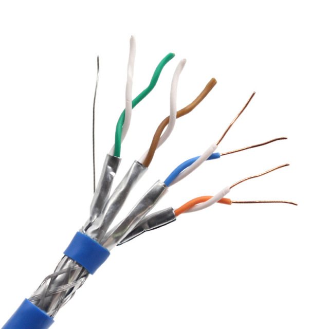 High-Quality CAT7 S/FTP PVC Cable 305m - Reliable Shielded Ethernet Cable with Bare Copper for 10G Networks