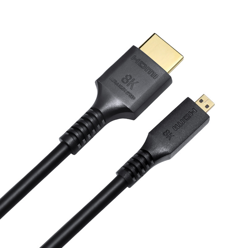 Ultra Slim Certified HDMI 2.1 Cable HDMI to Micro HDMI (A to D) - Lightweight, Flexible, and High-Performance for 8K@60Hz, 4K@120Hz, 48Gbps Bandwidth