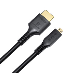 Ultra Slim Certified HDMI 2.1 Cable HDMI to Micro HDMI (A to D) - Lightweight, Flexible, and High-Performance for 8K@60Hz, 4K@120Hz, 48Gbps Bandwidth