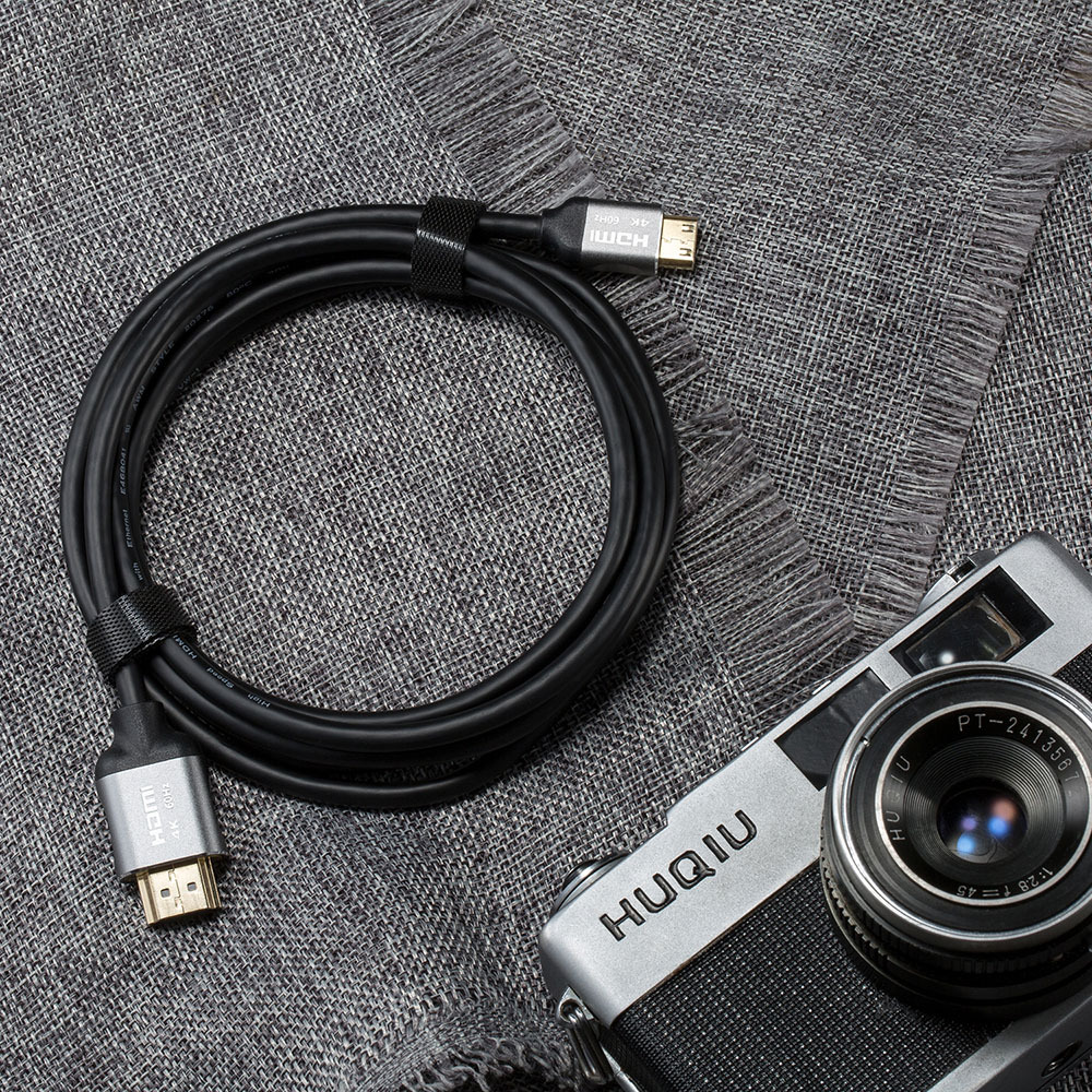 HDMI 2.0 Cable, HDMI to Mini HDMI with Aluminum Shell - Ultra HD 4K@60Hz, 18Gbps Bandwidth, Slim Design (OD4.8mm) for Cameras, Laptops, and Portable Devices