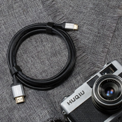 HDMI 2.0 Cable, HDMI to Mini HDMI with Aluminum Shell - Ultra HD 4K@60Hz, 18Gbps Bandwidth, Slim Design (OD4.8mm) for Cameras, Laptops, and Portable Devices