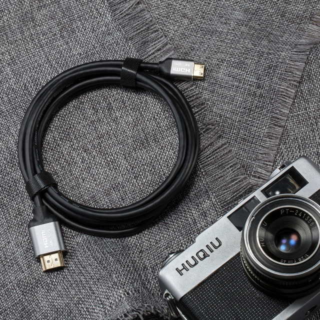 HDMI 2.0 Cable, HDMI to Mini HDMI with Aluminum Shell - Ultra HD 4K@60Hz, 18Gbps Bandwidth, Slim Design (OD4.8mm) for Cameras, Laptops, and Portable Devices