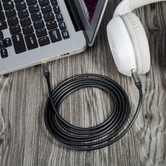 High-End 3.5mm to 3.5mm Stereo Cable with Aluminum Shell - Premium Audio Cable for Home Theater, Hi-Fi Systems, and Professional Audio Setups