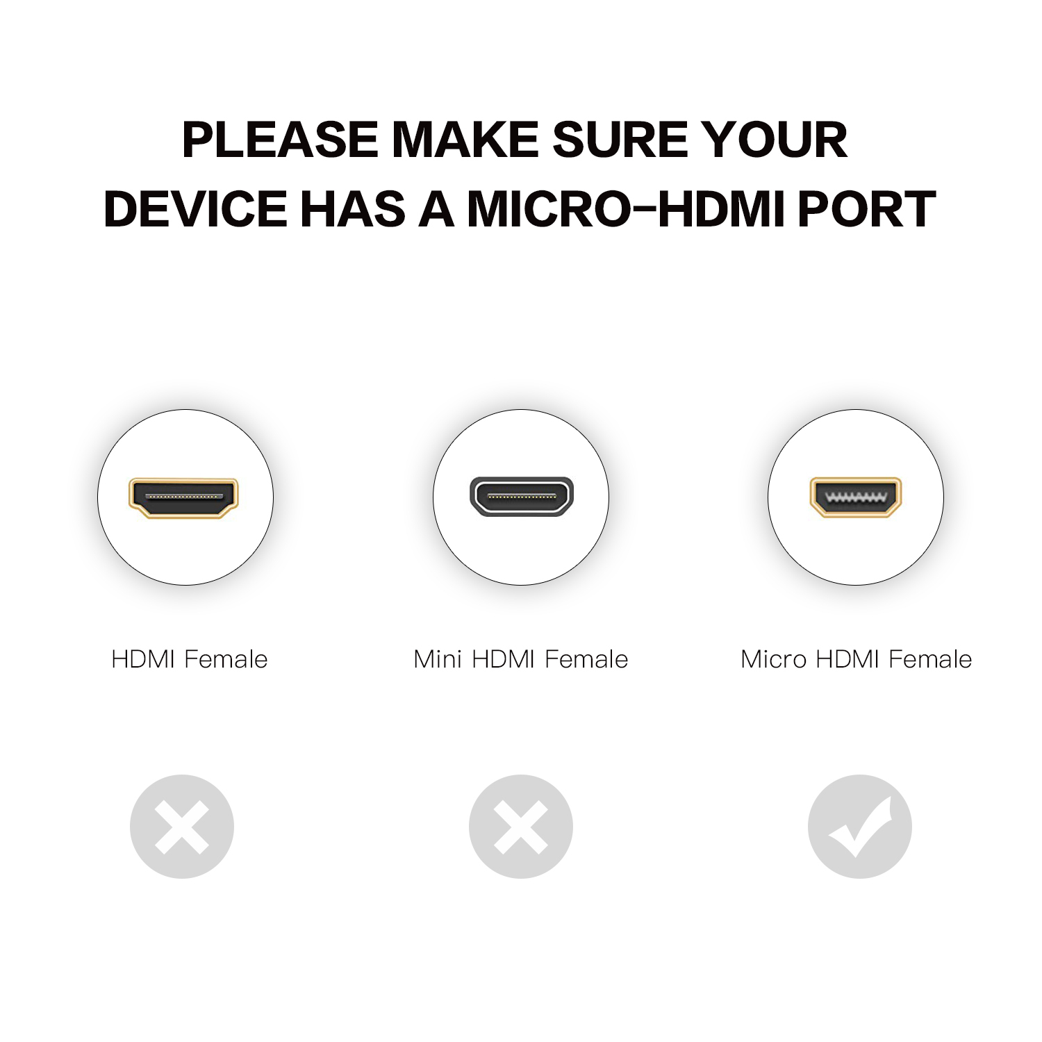 HDMI 2.0 Cable, HDMI to Micro HDMI with Aluminum Shell - Ultra HD 4K@60Hz, 18Gbps Bandwidth, Slim Design (OD4.8mm) for Cameras, Laptops, and Portable Devices