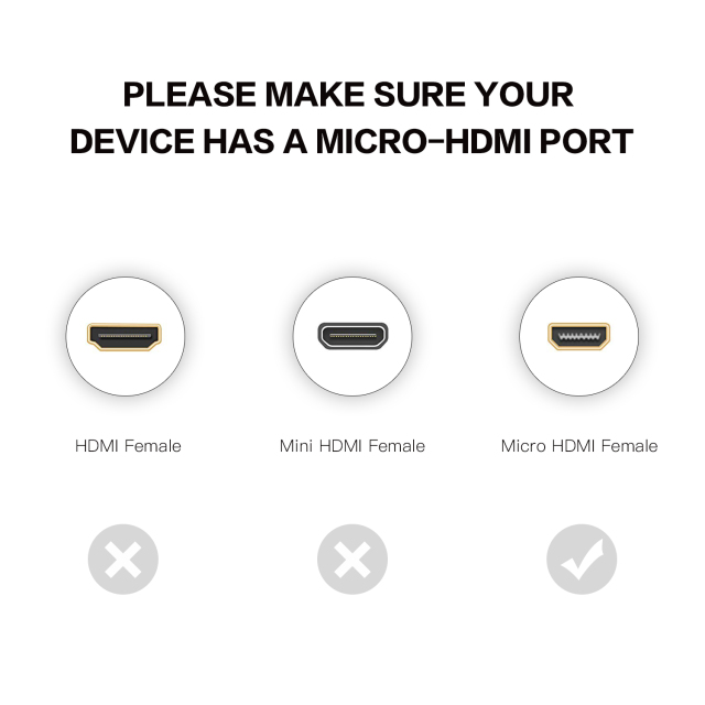 HDMI 2.0 Cable, HDMI to Micro HDMI with Aluminum Shell - Ultra HD 4K@60Hz, 18Gbps Bandwidth, Slim Design (OD4.8mm) for Cameras, Laptops, and Portable Devices
