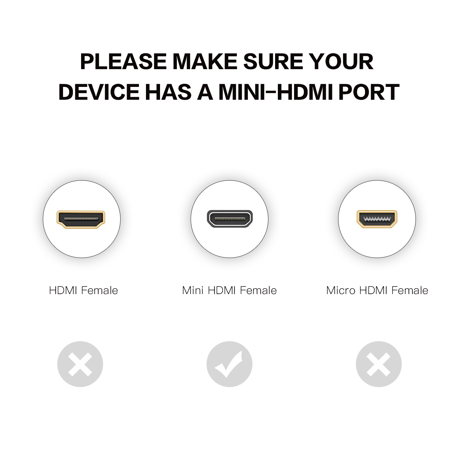 HDMI 2.0 Cable, HDMI to Mini HDMI with Aluminum Shell - Ultra HD 4K@60Hz, 18Gbps Bandwidth, Slim Design (OD4.8mm) for Cameras, Laptops, and Portable Devices