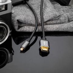 HDMI 2.0 Cable, HDMI to Micro HDMI with Aluminum Shell - Ultra HD 4K@60Hz, 18Gbps Bandwidth, Slim Design (OD4.8mm) for Cameras, Laptops, and Portable Devices