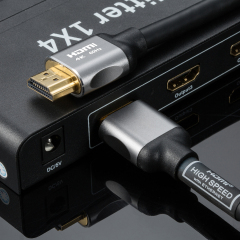 Premium Certified HDMI 2.0 Cable with Aluminum Shell - Ultra HD 4K@60Hz, 18Gbps Bandwidth, High-Density 24K Gold-Plated Plug for Home Theater, Gaming, and Professional AV Systems
