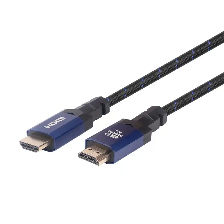 Certified Snug-Fit HDMI 2.1 Cable with Aluminum Shell and Cotton Mesh Sleeve - Durable and High-Performance for 8K@60Hz, 4K@120Hz, 48Gbps Bandwidth