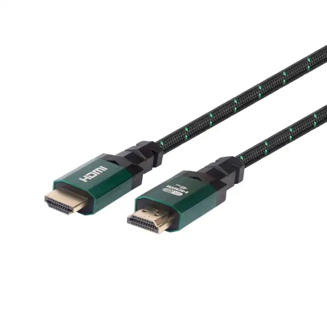 Certified Snug-Fit HDMI 2.1 Cable with Aluminum Shell and Cotton Mesh Sleeve - Durable and High-Performance for 8K@60Hz, 4K@120Hz, 48Gbps Bandwidth
