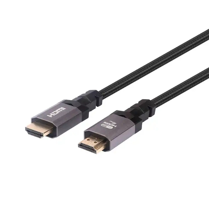 Certified Snug-Fit HDMI 2.1 Cable with Aluminum Shell and Cotton Mesh Sleeve - Durable and High-Performance for 8K@60Hz, 4K@120Hz, 48Gbps Bandwidth