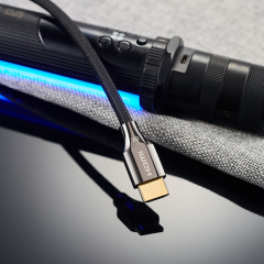 Certified HDMI 2.1 Cable with Zinc Alloy Connector & Nylon Sleeve - Ultra HD 8K@60Hz, 4K@120Hz, 48Gbps Bandwidth for Home Theater, Gaming, and Professional AV Systems