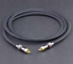 High-End RCA to RCA Subwoofer Cable with Nylon Sleeve - Premium Audio Cable for Home Theater, Hi-Fi Systems, and Professional Audio Setups