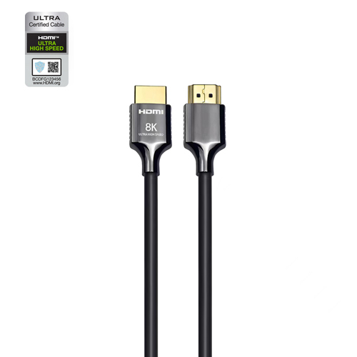 Ultra Slim Certified HDMI 2.1 Cable with Zinc Alloy Connector - Lightweight, Durable, and High-Performance for 8K@60Hz, 4K@120Hz, 48Gbps Bandwidth
