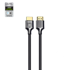 Ultra Slim Certified HDMI 2.1 Cable with Zinc Alloy Connector - Lightweight, Durable, and High-Performance for 8K@60Hz, 4K@120Hz, 48Gbps Bandwidth