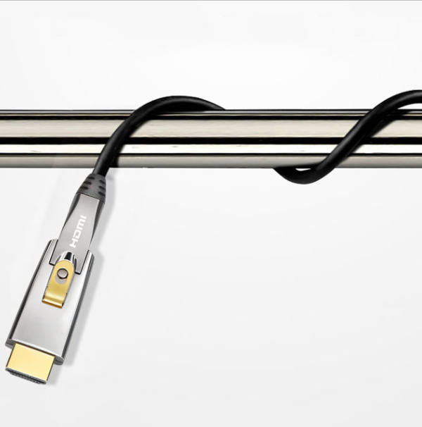 Premium Fiber Optic HDMI 2.1 Cable (AOC) .10m-100m Long-Distance Performance,Detachable Connector (D to D ) for pipe installation ,  8K@60Hz, 4K@120Hz