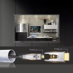 Premium Fiber Optic HDMI 2.0 Cable (AOC) .with Detachable Connector (A to D ) for pipe installation ,10m-100m Long-Distance Performance,  4K@60Hz