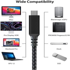 Entry level USB4.0 Cable - 40Gbps High-Speed Data Transfer, 240W Power Delivery, 8K @60Hz Video Output, Twisted Pair Wire, Domestic E-Marker for Cost-Effective Performance