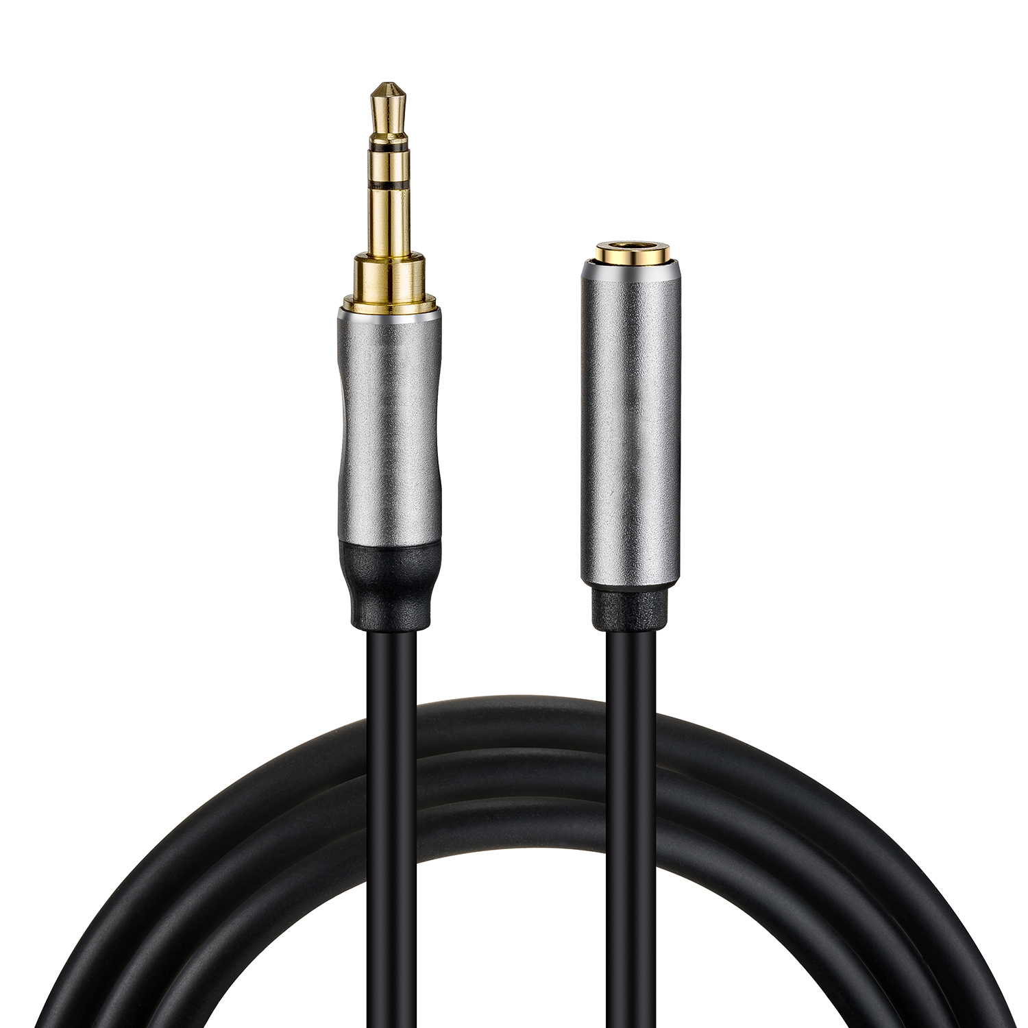 High-End 3.5mm Male to 3.5mm Female Extension Cable with Aluminum Shell - Premium Audio Extension for Home Theater, Hi-Fi Systems, and Professional Audio Setups