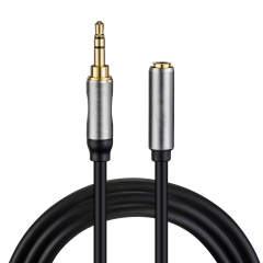 High-End 3.5mm Male to 3.5mm Female Extension Cable with Aluminum Shell - Premium Audio Extension for Home Theater, Hi-Fi Systems, and Professional Audio Setups