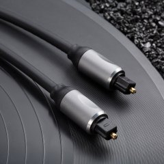Premium Toslink Digital Optical Audio Cable with Aluminum Shell - High-Speed Lossless Audio for Home Theater, Soundbars & Gaming