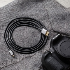 HDMI 2.0 Cable, HDMI to Micro HDMI with Aluminum Shell - Ultra HD 4K@60Hz, 18Gbps Bandwidth, Slim Design (OD4.8mm) for Cameras, Laptops, and Portable Devices