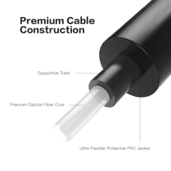 Premium Toslink Digital Optical Audio Cable with Aluminum Shell - High-Speed Lossless Audio for Home Theater, Soundbars & Gaming