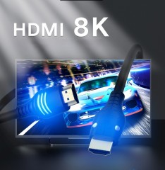 Certified HDMI 2.1 Cable with ABS Shell and Snake Design - Glowing Connector for 8K@60Hz, 4K@120Hz, 48Gbps Bandwidth