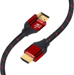 Certified HDMI 2.1 Cable with Zinc Alloy Connector & Cotton Mesh - Ultra HD 8K@60Hz, 4K@120Hz, 48Gbps Bandwidth for Home Theater, Gaming, and Professional AV Systems