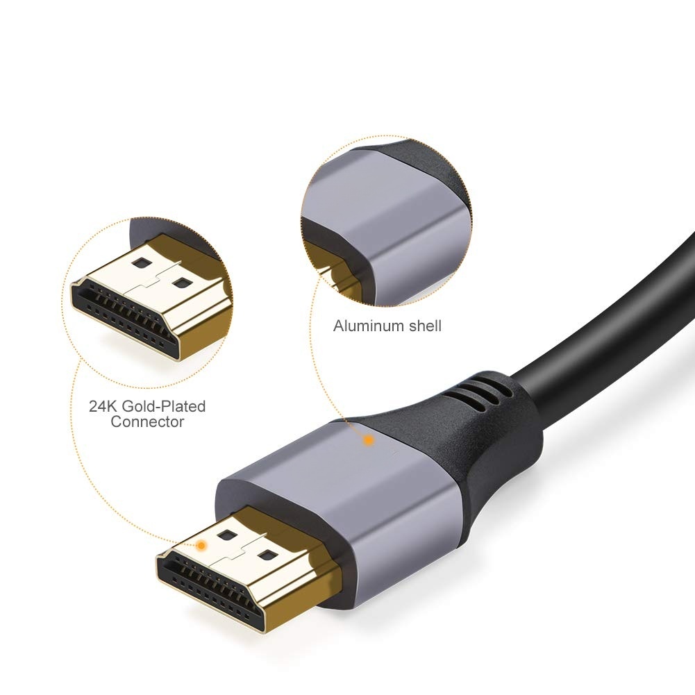 Certified HDMI 2.1 Cable with Aluminum Shell - Durable and High-Performance for 8K@60Hz, 4K@120Hz, 48Gbps Bandwidth
