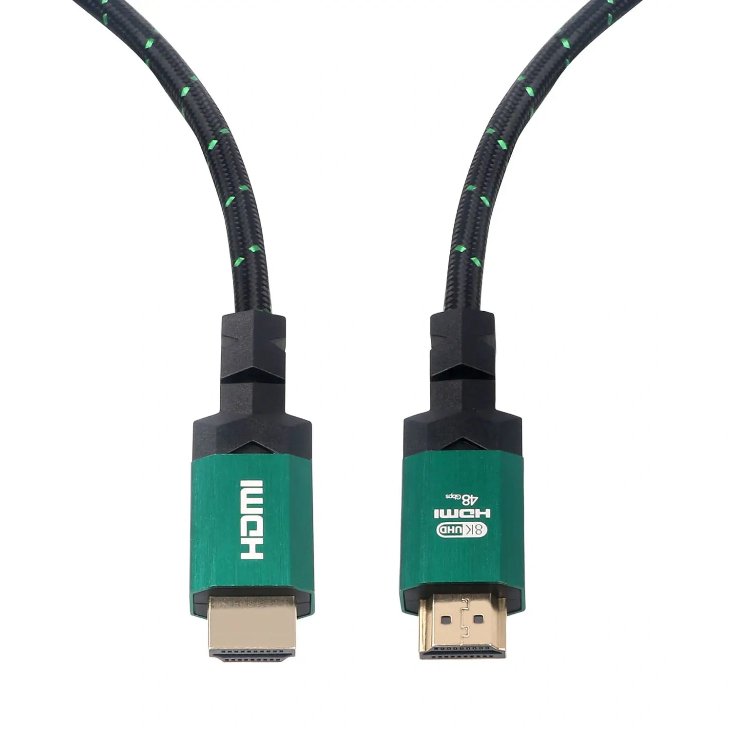 Certified Snug-Fit HDMI 2.1 Cable with Aluminum Shell and Cotton Mesh Sleeve - Durable and High-Performance for 8K@60Hz, 4K@120Hz, 48Gbps Bandwidth