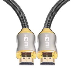 Certified HDMI 2.1 Cable with Zinc Alloy Connector & Nylon Sleeve - Ultra HD 8K@60Hz, 4K@120Hz, 48Gbps Bandwidth for Home Theater, Gaming, and Professional AV Systems