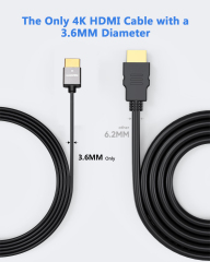 Ultra Slim HDMI 2.0 Cable HDMI to Micro HDMI (A to D) with Aluminum Shell - Lightweight, Durable, and High-Performance for 4K@60Hz, 18Gbps Bandwidth