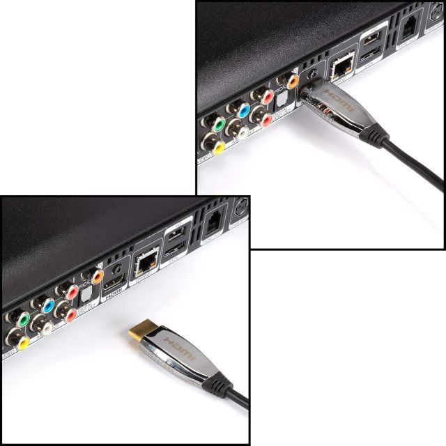 Premium Fiber Optic HDMI 2.1 Cable (AOC) for 10m-100m Long-Distance Performance, 8K@60Hz, 4K@120Hz, Ultra High-Speed for Gaming & Home Theater