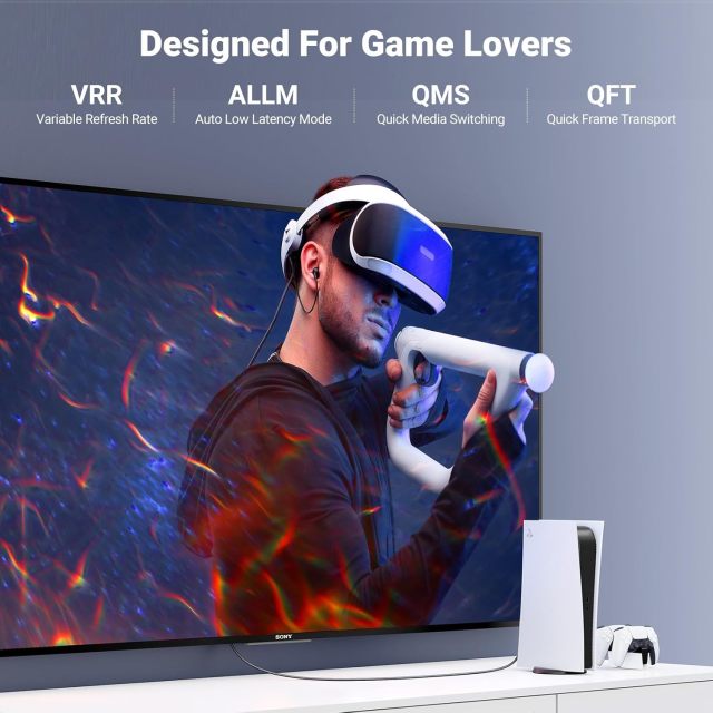 Ultra Slim Certified HDMI 2.1 Cable - Lightweight, Flexible, and High-Performance for 8K@60Hz, 4K@120Hz, 48Gbps Bandwidth