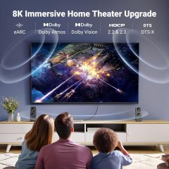 Ultra Slim Certified HDMI 2.1 Cable - Lightweight, Flexible, and High-Performance for 8K@60Hz, 4K@120Hz, 48Gbps Bandwidth