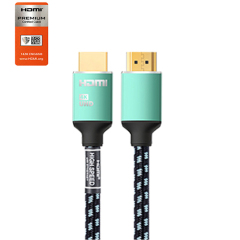 Premium Certified HDMI 2.0 Cable with High-End Aluminum Shell, Cotton Mesh & 24K Gold-Plated Plug - High-Speed 4K@60Hz, HDR, ARC Support, Durable & Reliable for Home Theater, Gaming, and Professional AV Setups