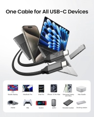 Middle end USB4.0 Cable - 40Gbps High-Speed Data Transfer, 240W Power Delivery, 8K @60Hz Video Output, Twisted Pair Wire, Cypress CPD2103 E-Marker for Enhanced Performance