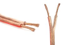 Premium Performance Hifi Speaker Wire Cable, Bare Copper Conductor, CL2 Rated, Clear PVC, for Home Theater, HiFi, Surround or Auto Amps