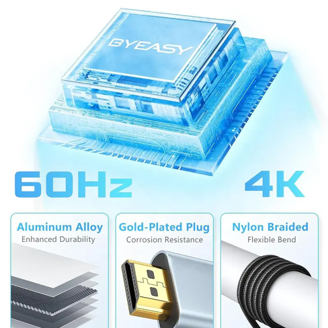 USB-C to HDMI Adapter 4K@60Hz - Ultra HD HDMI Converter for Laptop, MacBook, iPad Pro, Galaxy -