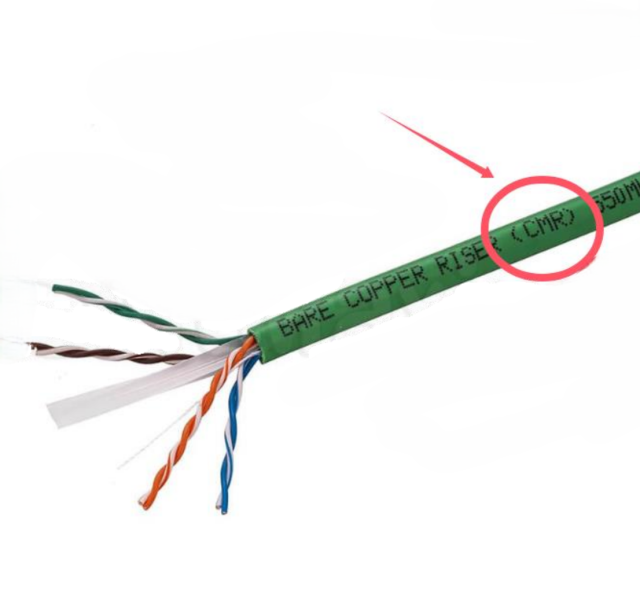 "High-Quality CAT6 U/UTP BC CMR Cable 305m - Fluke Test Certified, Bare Copper Ethernet Cable for High-Speed Networks"