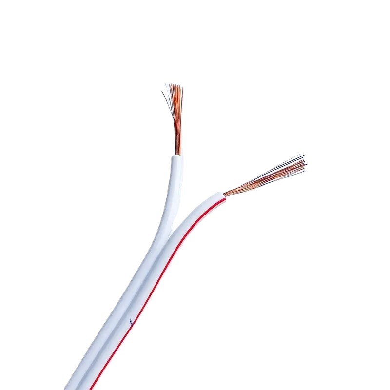 Premium Performance  HiFi Speaker Wire Cable, Bare Copper Conductor, White PVC with Blue Stripe, , for Home Theater, HiFi, Surround or Auto Amps