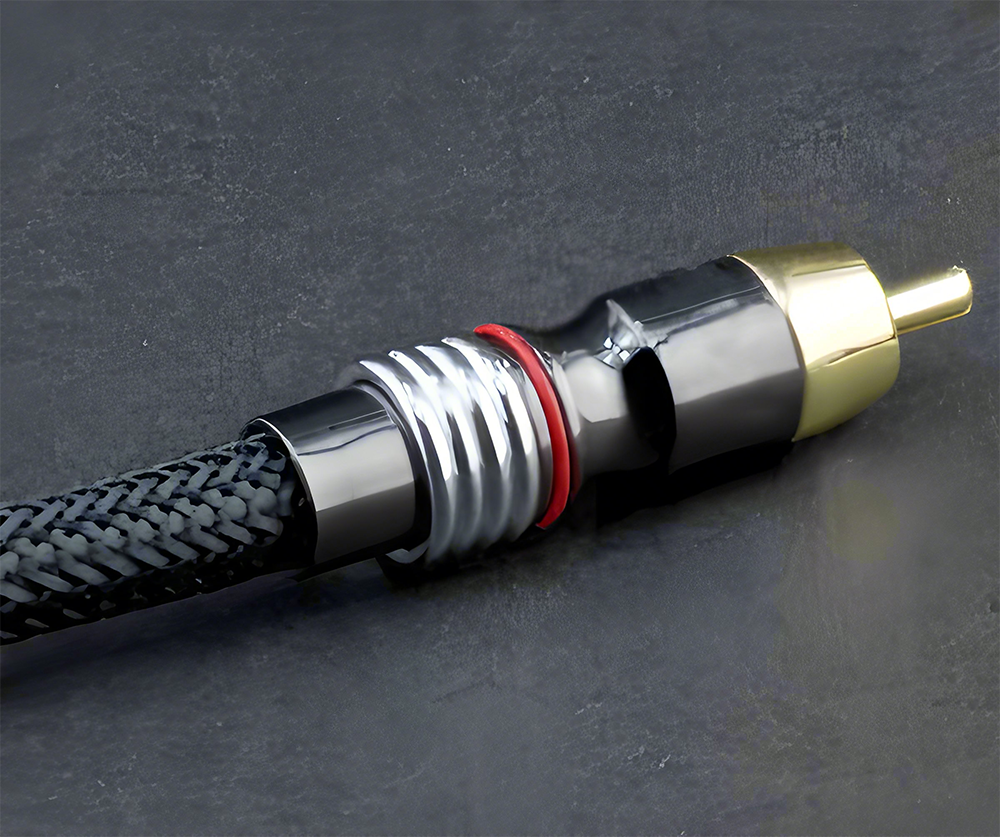 High-End RCA to RCA Subwoofer Cable with Nylon Sleeve - Premium Audio Cable for Home Theater, Hi-Fi Systems, and Professional Audio Setups